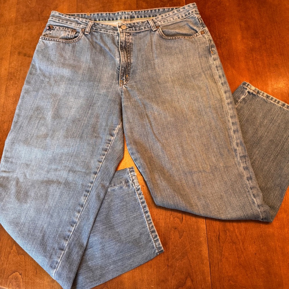 Polo Jeans Co Women 29x28 Blue Saturday Jean Straight Leg Medium Wash Denim